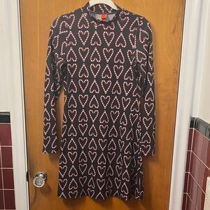 Target Mock Neck Candy Cane Heart Dress